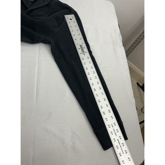 Mens Untuckit Sweatshirt Medium Black Shawl Neck Collar Pullover - Picture 8 of 9